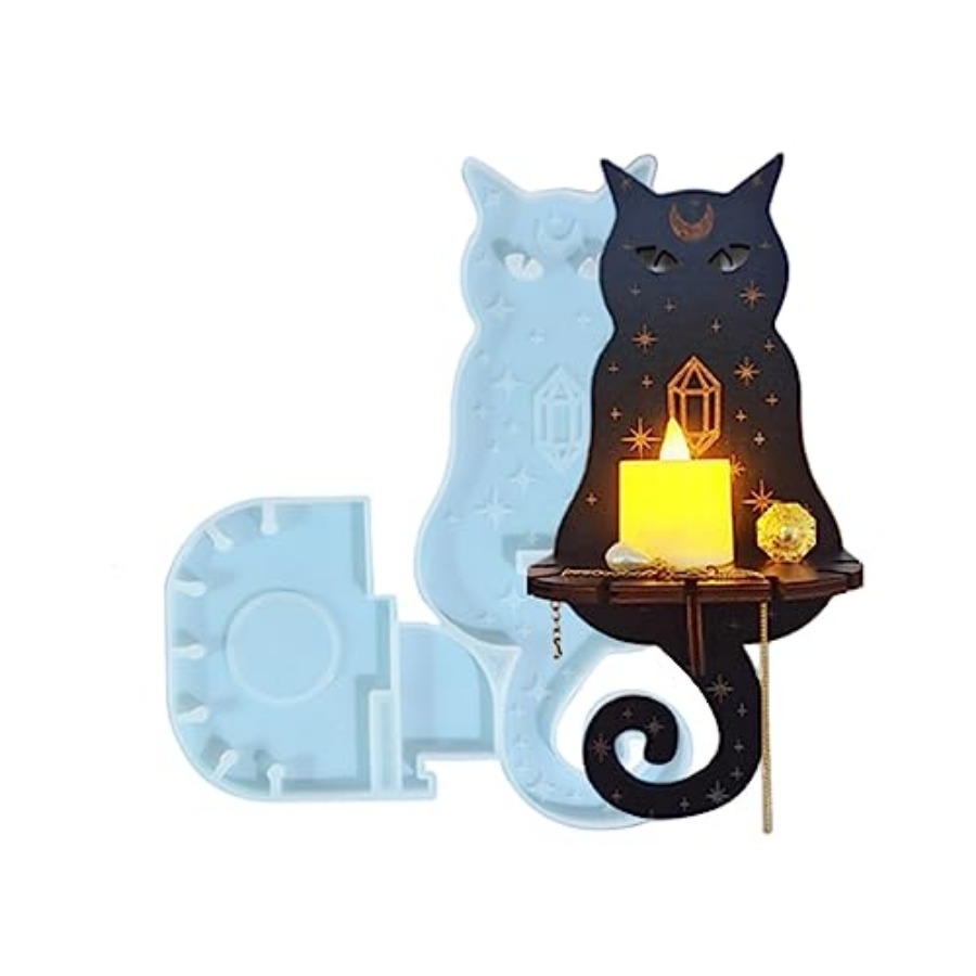 Candle Molds - แม่พิมพ์เรซินซิลิโคน, แม่พิมพ์ซิลิโคนสำหรับทำเชิงเทียนติดผนัง, แม่พิมพ์อีพ็อกซี่สำหรับงานศิลปะเรซิน DIY ของขวัญ, ของตกแต่งบ้าน