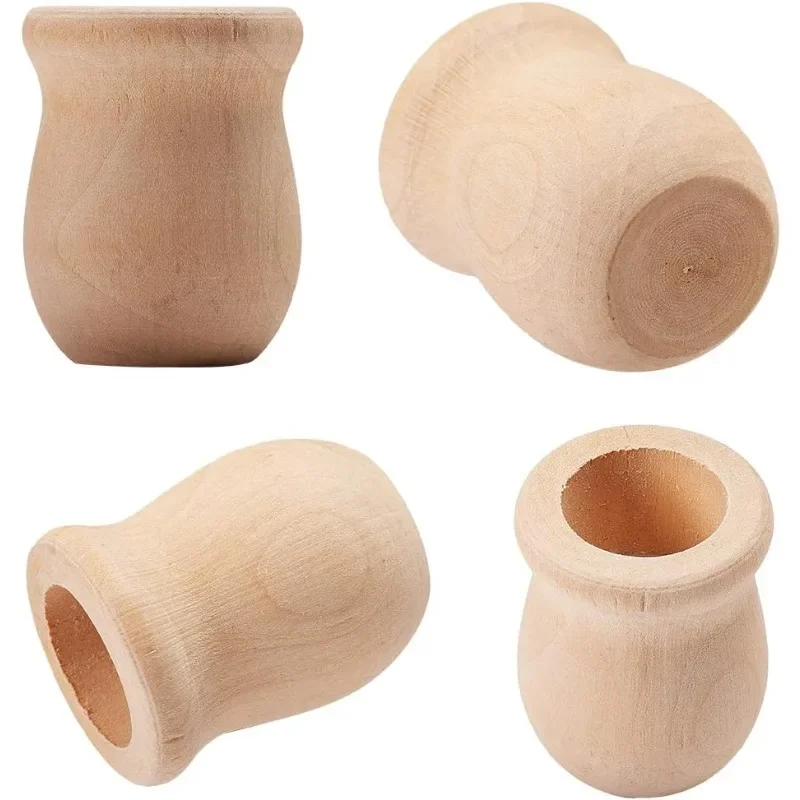 Candle Containers - 10 pcs 1.5 นิ้ว 10pcs ที่ยังไม่เสร็จไม้แจกันดอกไม้แจกันเทียนถ้วย