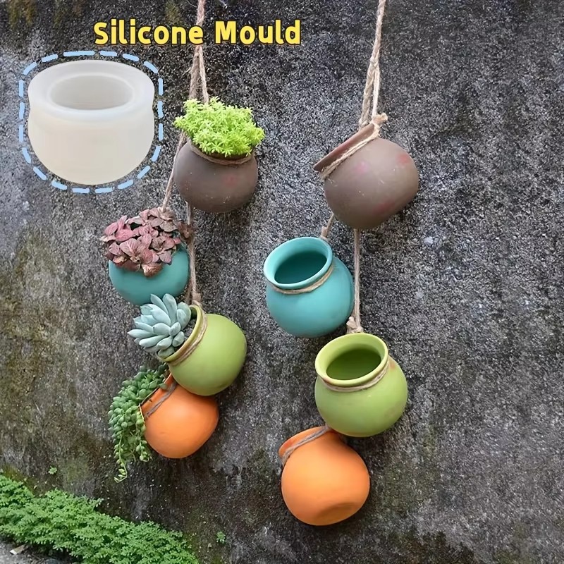 Candle Containers - แม่พิมพ์กระถางดอกไม้ซิลิโคน, แม่พิมพ์เรซิน, แม่พิมพ์อีพ็อกซี่, แม่พิมพ์เทียนหอม, กระถางดอกไม้ขนาดเล็ก, กระถางดอกไม้แขวนผนัง,