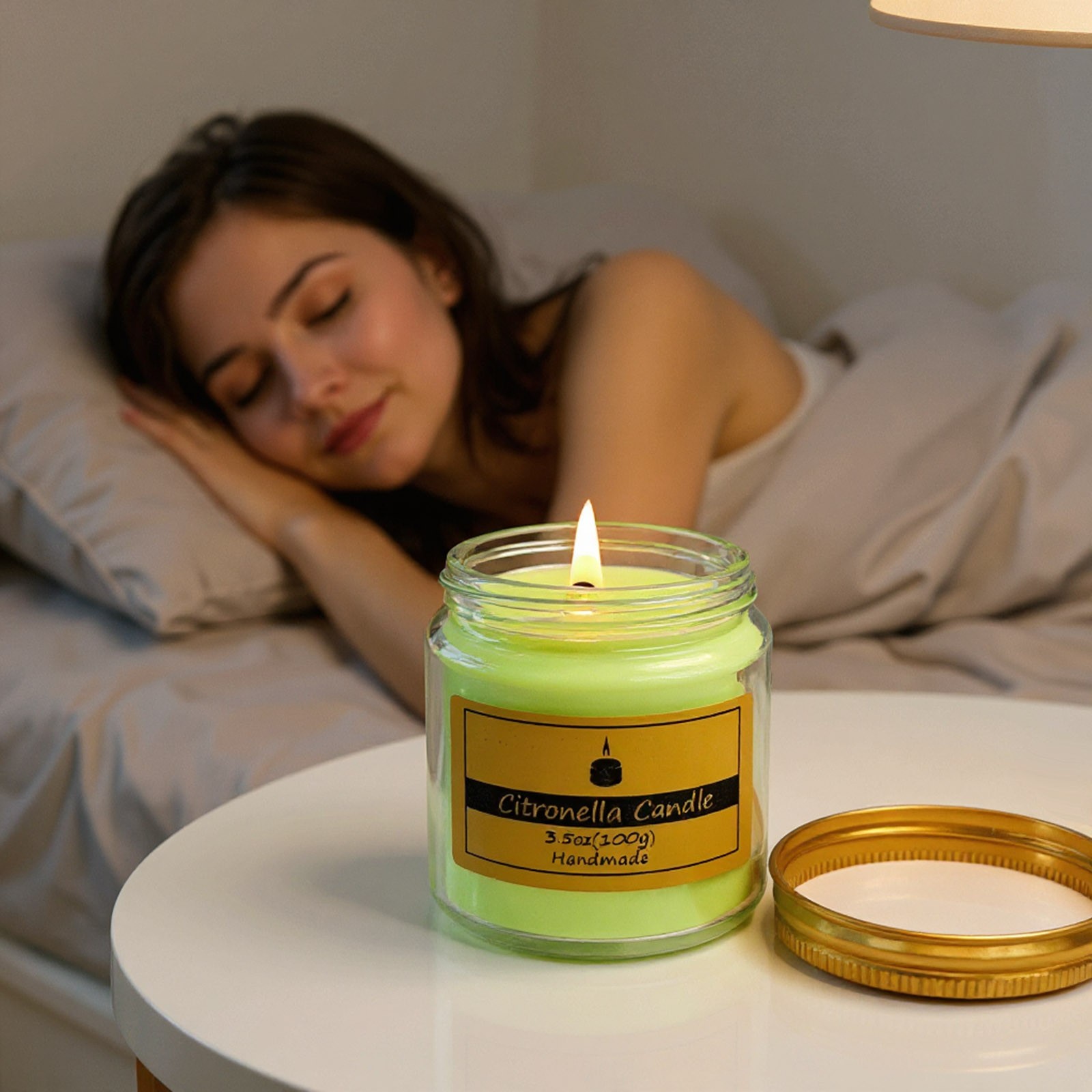 Soy Wax - เทียนหอมไล่ยุง กลิ่นตะไคร้หอมอ่อนๆ สำหรับใช้ในบ้านและนอกบ้าน ทำจากขี้ผึ้งพืช ผสมน้ำมันหอมระเหย ช่วยไล่แมลงวันและแมลงตัวเล็กๆ