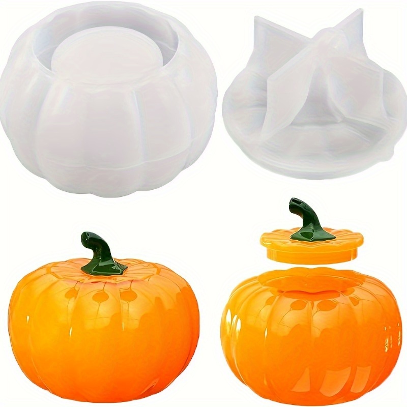 2 ชิ้นฟักทอง Jar แม่พิมพ์ซิลิโ - Candle Containers บทวิจารณ์และราคา