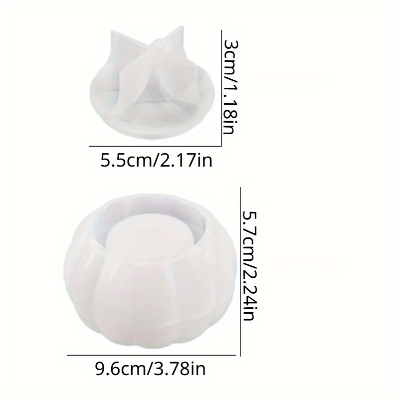 2 ชิ้นฟักทอง Jar แม่พิมพ์ซิลิโ - Candle Containers บทวิจารณ์และราคา