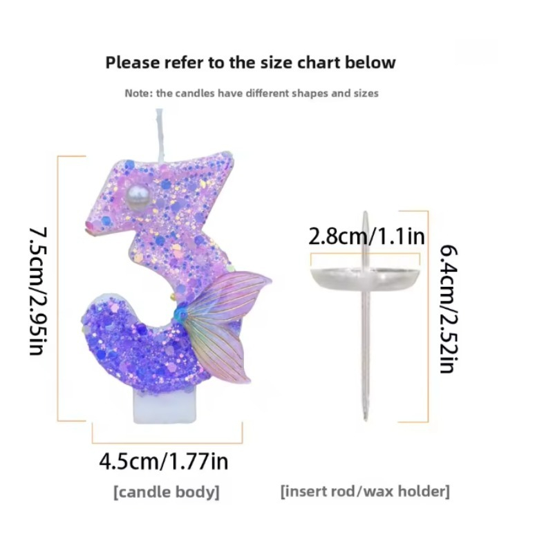เทียนเลขหางนางเงือกไล่เฉดสีม่ว - Paraffin Wax บทวิจารณ์และราคา