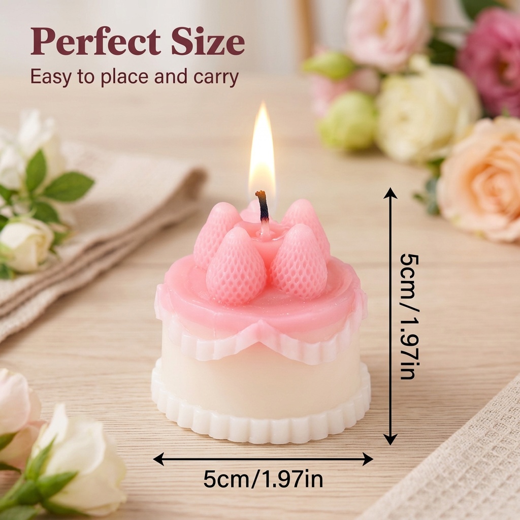 เทียนหอมรูปเค้ก 1 ชิ้น, โรแมนต - Soy Wax บทวิจารณ์และราคา