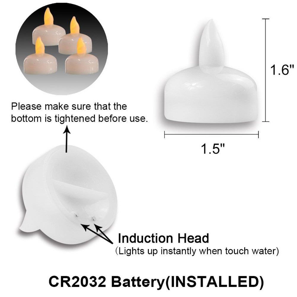 ไฟลอยน้ำกันน้ำ 12 ชิ้น แบบ LED - Paraffin Wax บทวิจารณ์และราคา