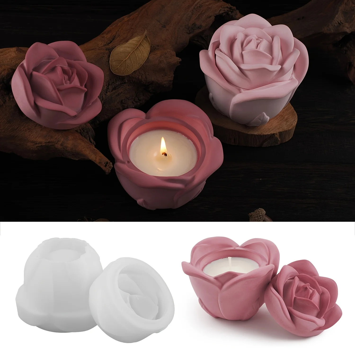 ชุดแม่พิมพ์ซิลิโคนรูปดอกกุหลาบ - Candle Molds บทวิจารณ์และราคา